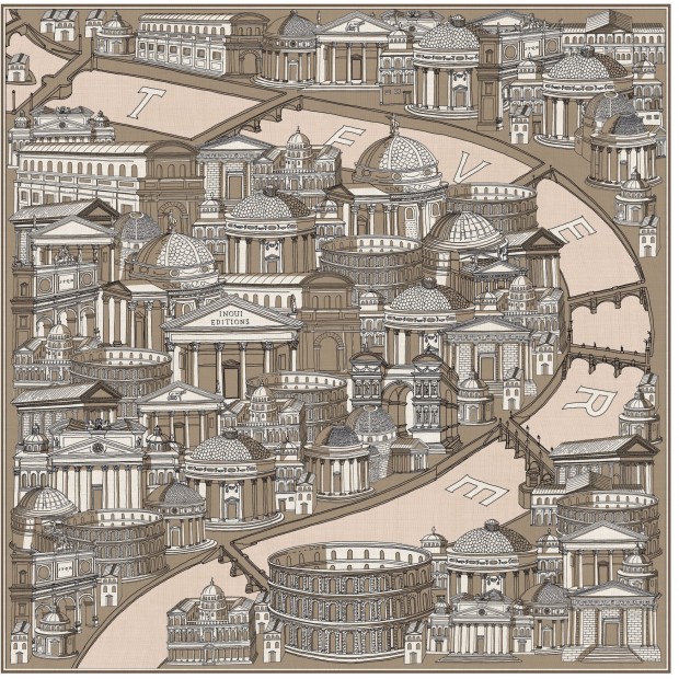 Inoui Editions šilko ir modalo skara ROMA BEIGE